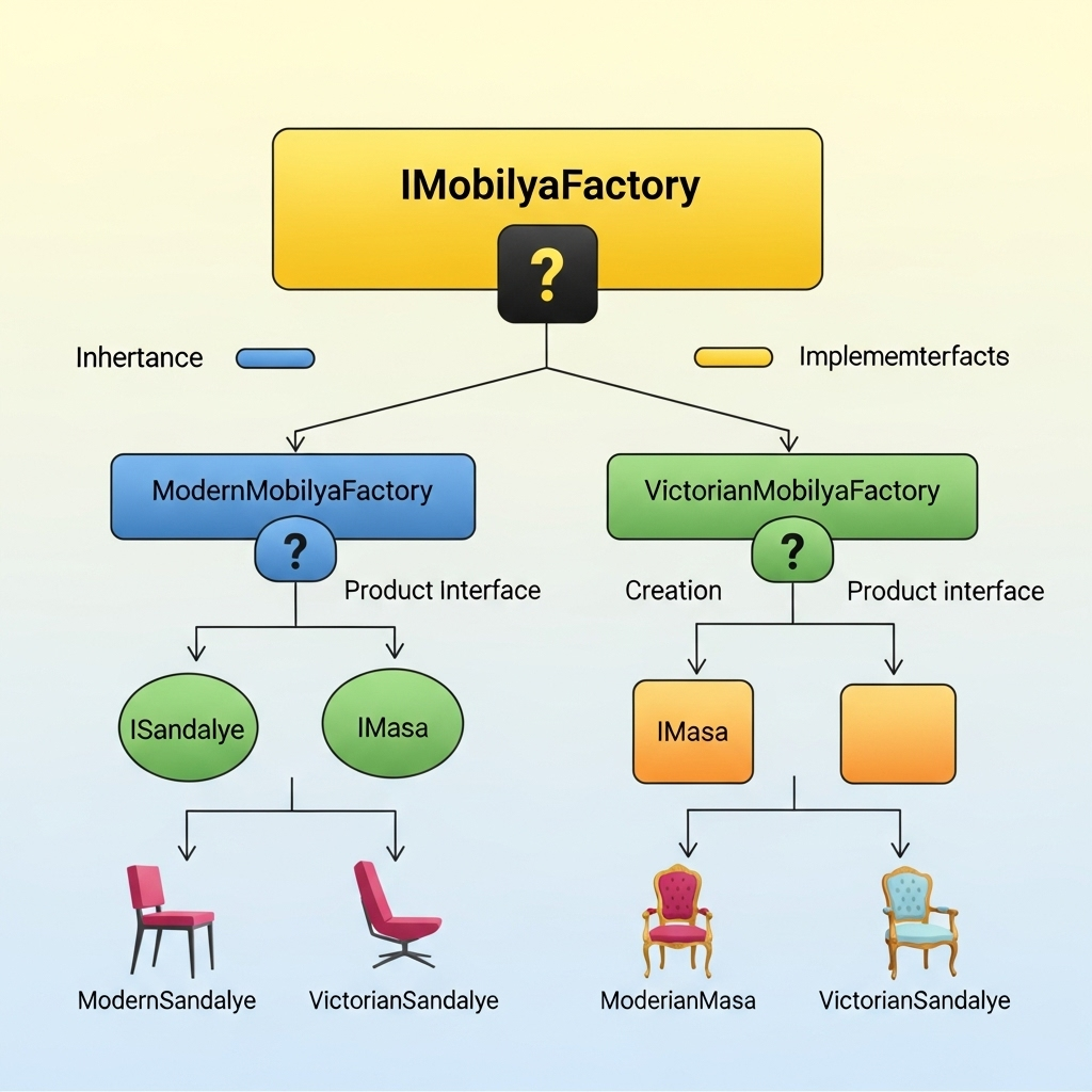 Abstract Factory Design Pattern diyagramı