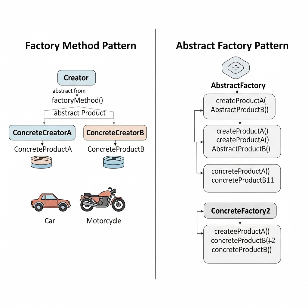 Factory ve Abstract Factory karşılaştırması