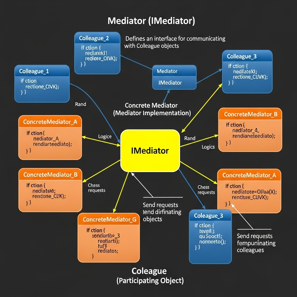 Mediator Design Pattern Diagram