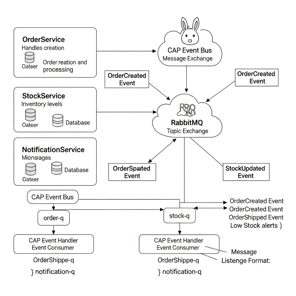 Microservice CAP Communication Diagram