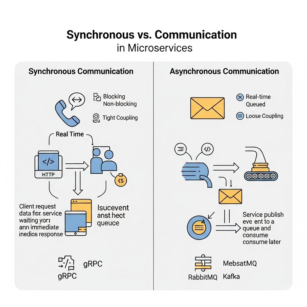 Microservices Communication Methods Infographic