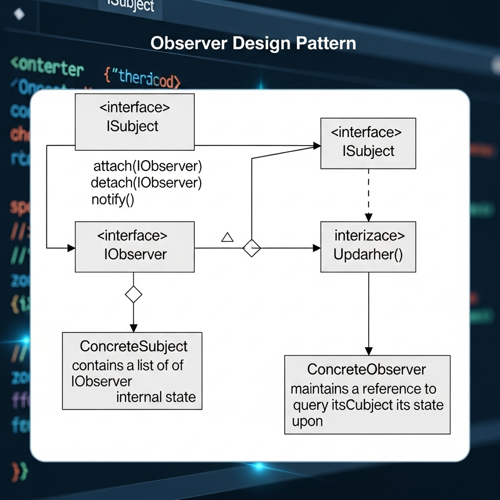 Observer Design Pattern UML Diyagramı