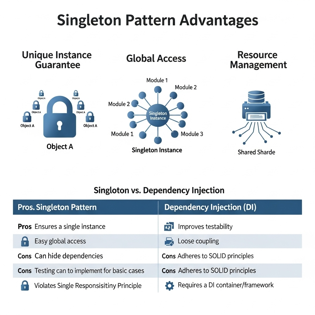 Singleton Pattern Infographic