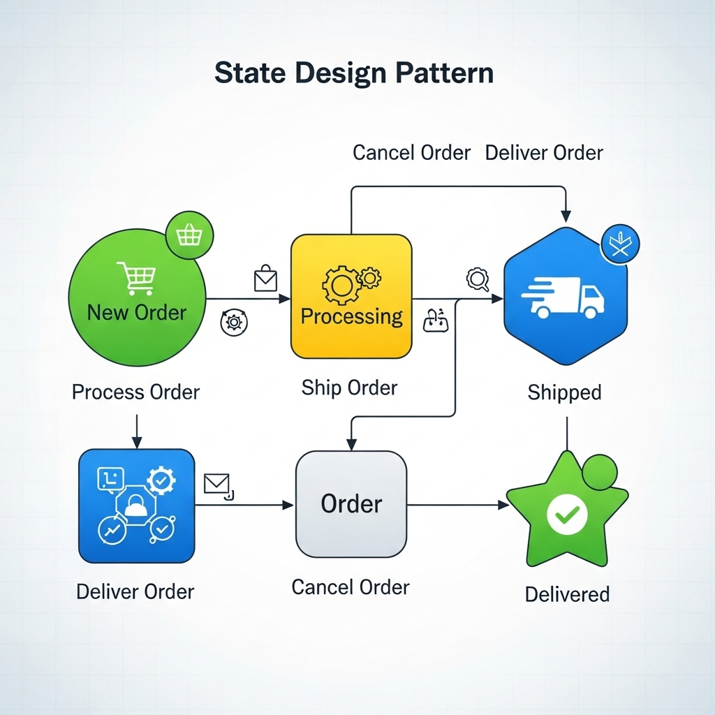 State Design Pattern Illustration